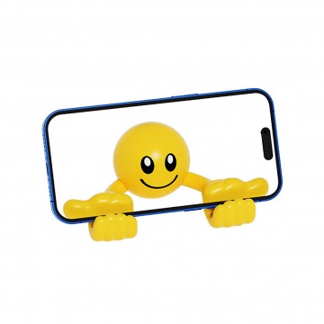 Cartoon Smiley Face Rotating Thumb Phone Stand